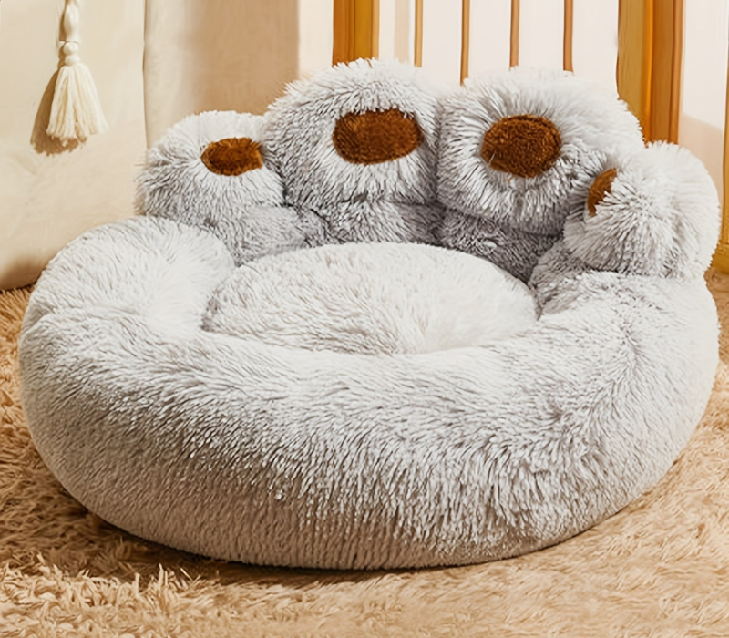 Lisslune | Washable Pet Bed CozyPaw with Paw-Shaped Design