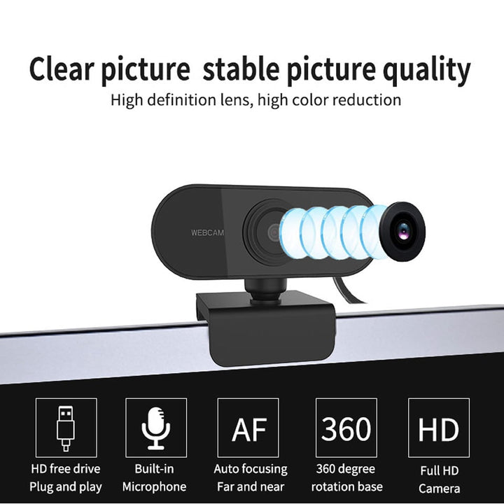 Lisslune | 1080p Web Cam - HD Camera for laptop