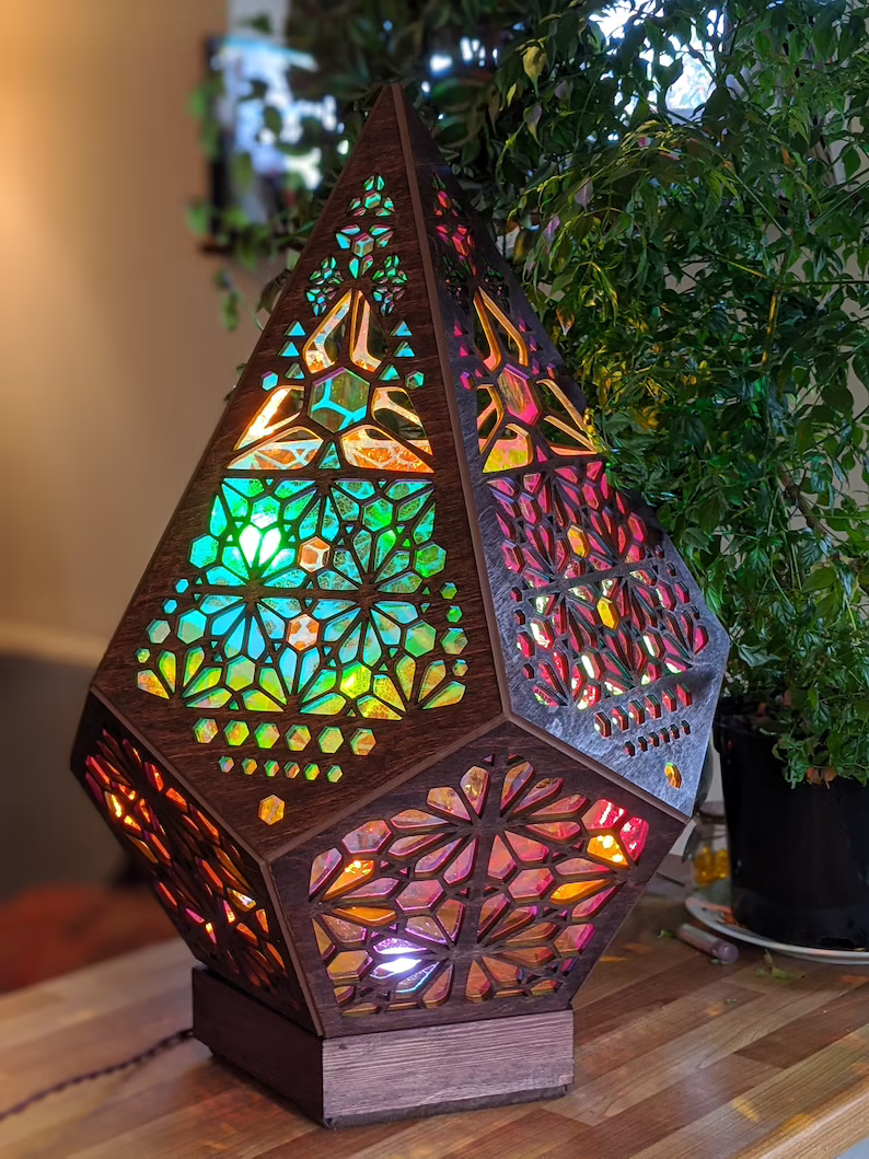 Lisslune | Glass-in-Block Style LED Table Lamp - LumiAura