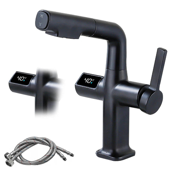 Lisslune | Elegant House Brass Aqua View Bathroom Digital Faucet