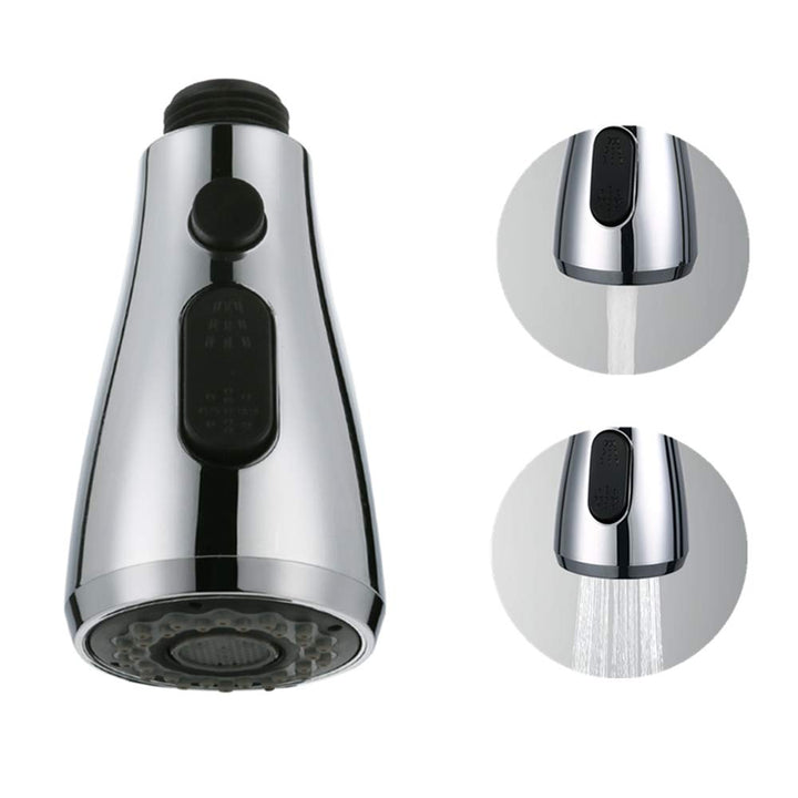 Lisslune | 2 Beam Handheld Shower Faucet Kitchen Shower with Stop Button Replacement Fixture Shower Replacement Handheld Shower for Kitchen Faucet Chrome