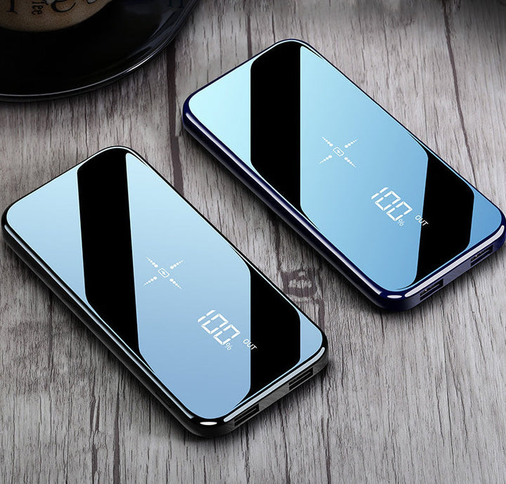 Lisslune | Portable Wireless Ultra-thin 10000mAh Power Bank With Digital LCD Display Full Screen, Charge Three Phones Simultaneously