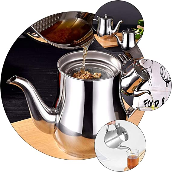 Lisslune | Oil filter jug in stainless steel