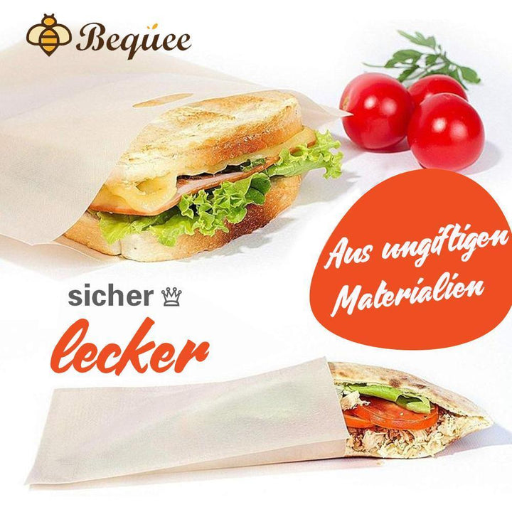 Lisslune | Bequee Non-Stick Toast Bags for Microwave, Reusable, 5-Pack