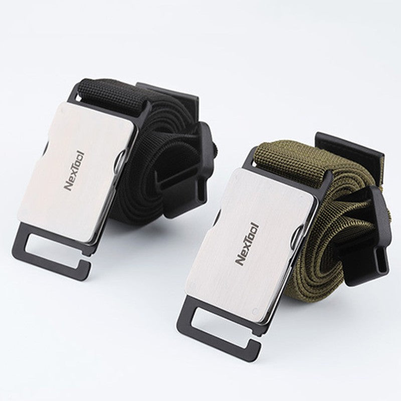 Lisslune | Multi-tool Tactical Nylon Belt with Heavy-Duty Hook Buckle (Army Green)