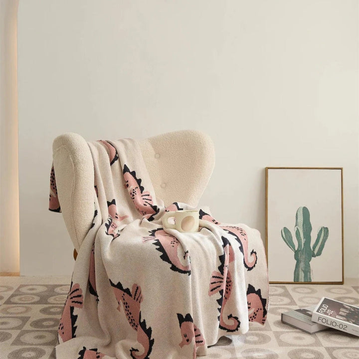 Lisslune | Nautical Seahorse Throw Blanket