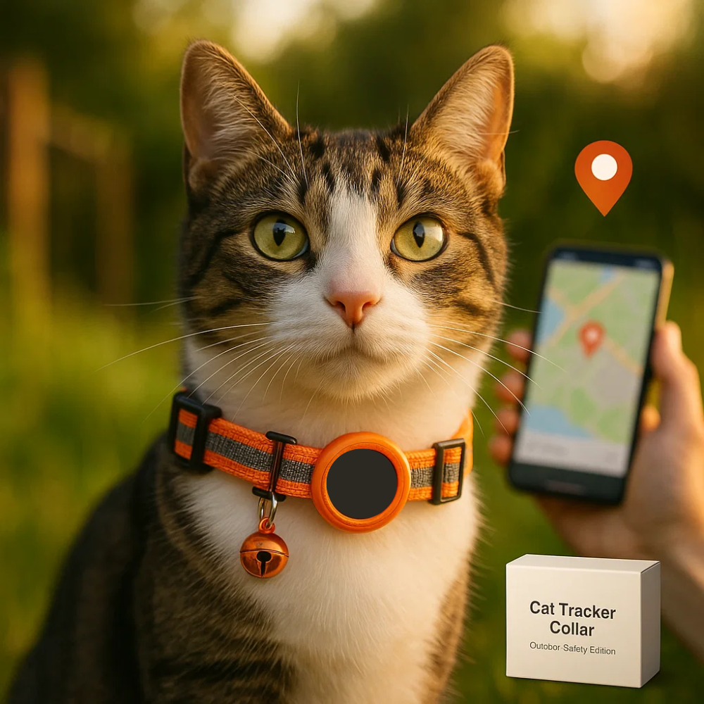 Lisslune | Cat GPS Tracker Collar | Quick Release Closure, Reflective Design & Durable for Outdoor Safety Adventures