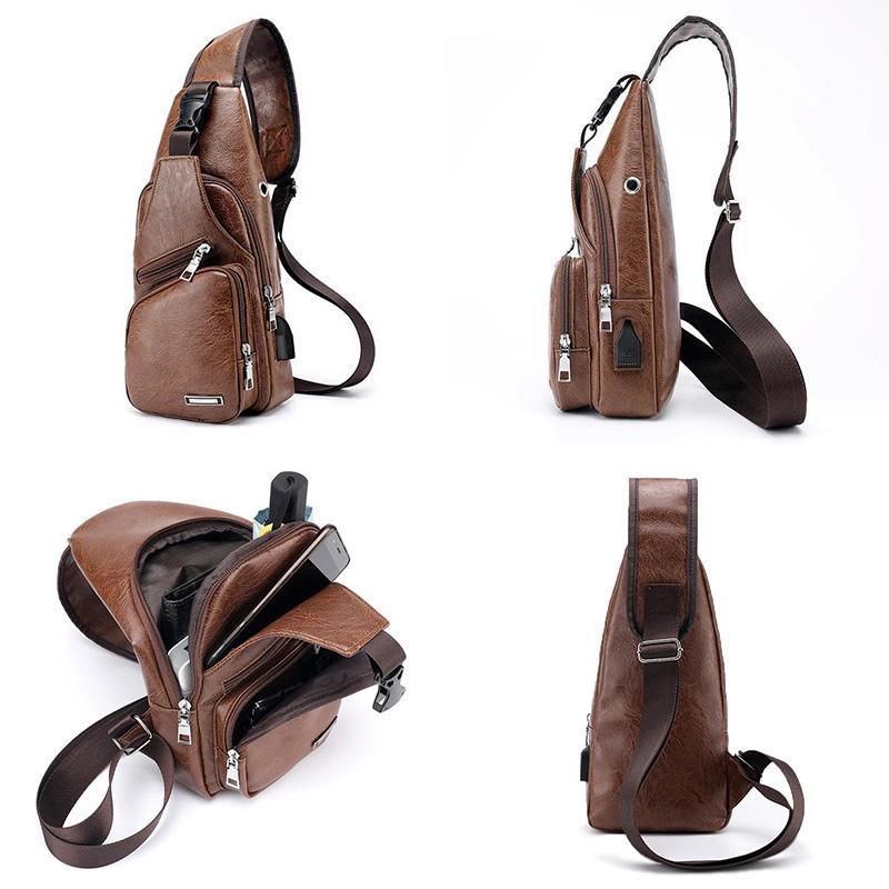 Lisslune | Shoulder bag Crossbody bag for men with USB charging port