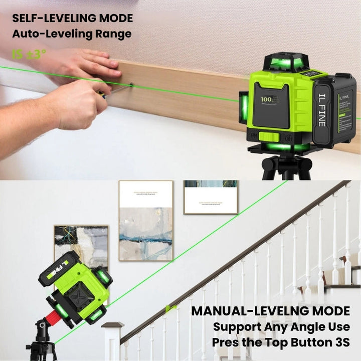 Lisslune | 16-Line Professional 4D Laser Level – Precise Measurements and Accurate Alignment