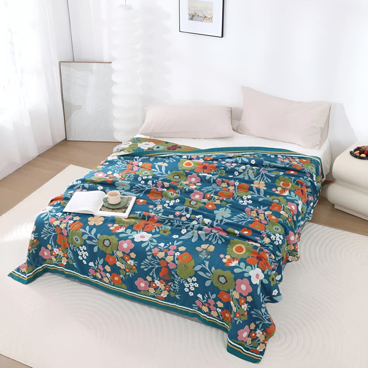 Lisslune | Wildflower Botanical Bliss Cotton Blanket