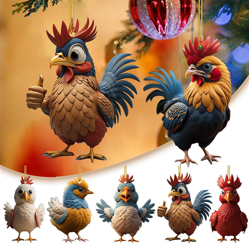 Lisslune | Cartoon Rooster Decorative Ornaments