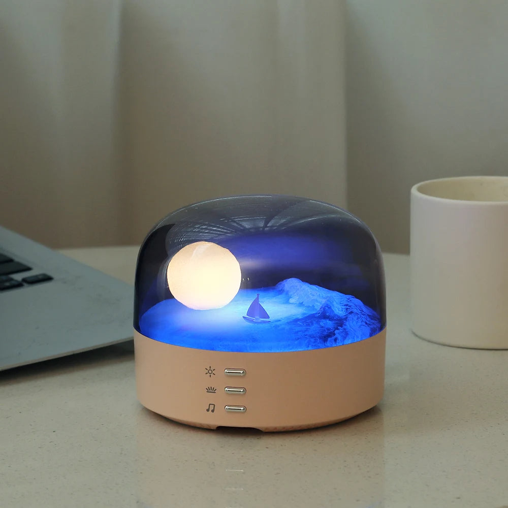 Lisslune | 3D Mysterious Moon LED Night Light Speaker