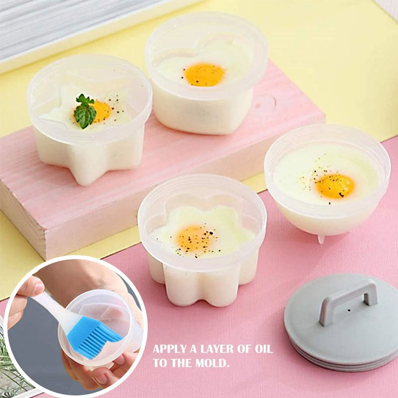 Lisslune | Cute Boiled Egg Mold4 PCS/Set With Brush