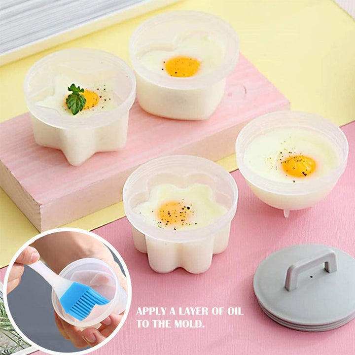 Lisslune | Cute Boiled Egg Mold4 PCS/Set With Brush