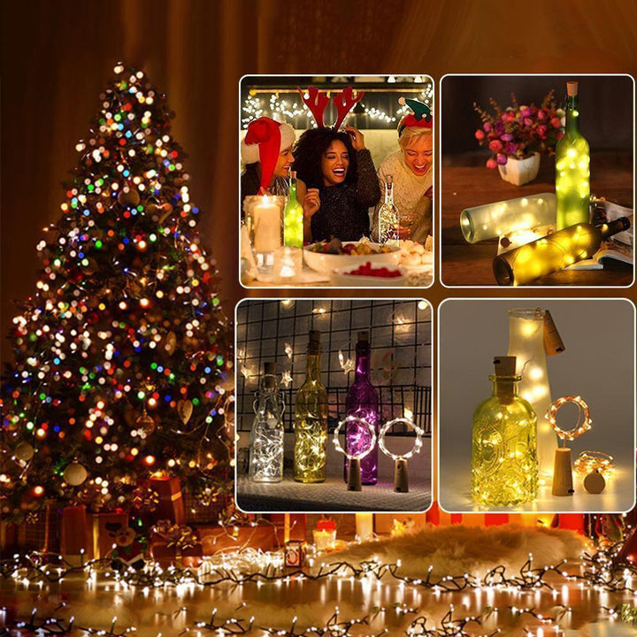 Lisslune | LED Wine Bottle Lamps Cork Night Light DIY Decoration Lift - 5/10 PCS