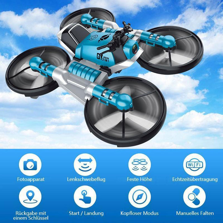 Lisslune | 2.4 G Remote Deformed Motorcycle, Drone