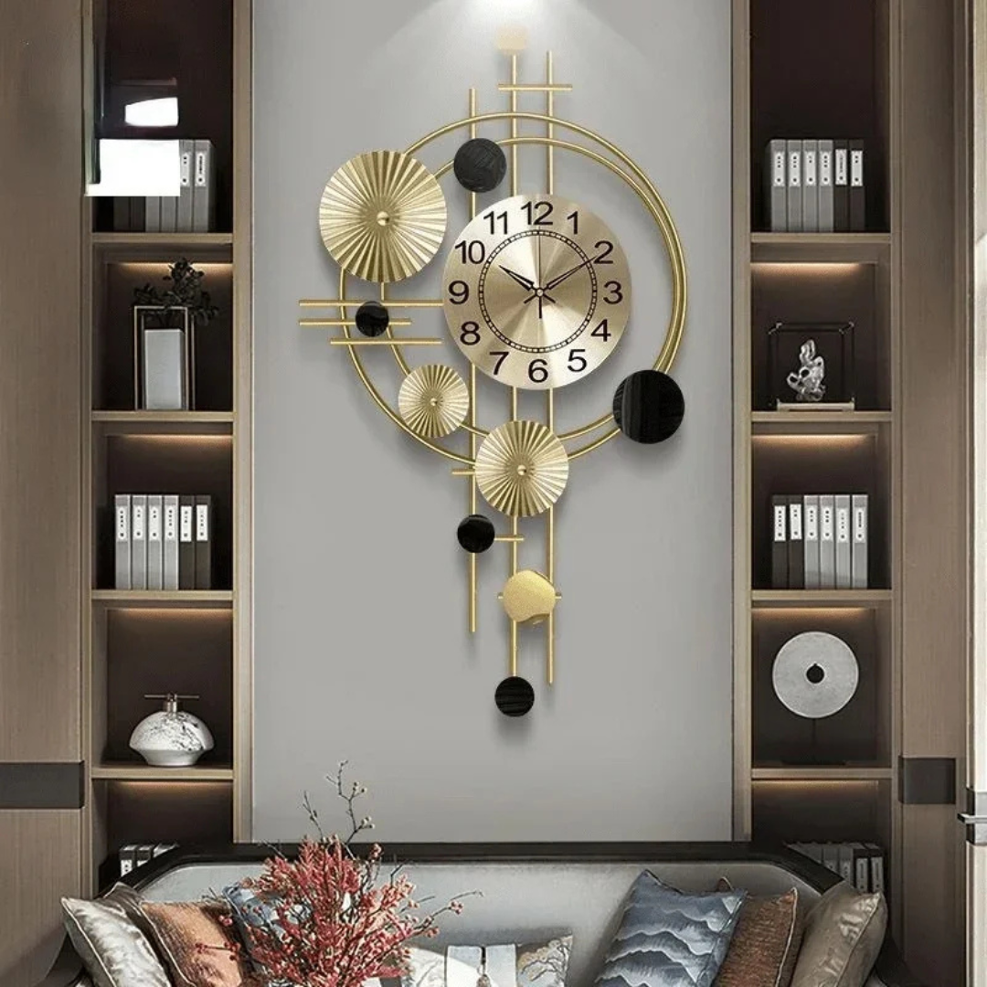 Lisslune | Large Modern Metal Wall Clock for Living Room