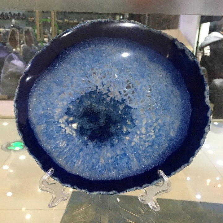 Lisslune | Blue Agate Crystal Disc