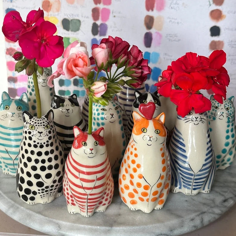 Lisslune | Dotted Cat Vase
