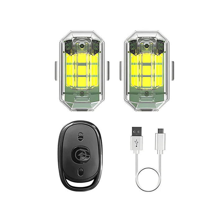 Lisslune | Wireless LED Motorcycle Tail Light – Rechargeable Remote Control for Brake and Warning Light