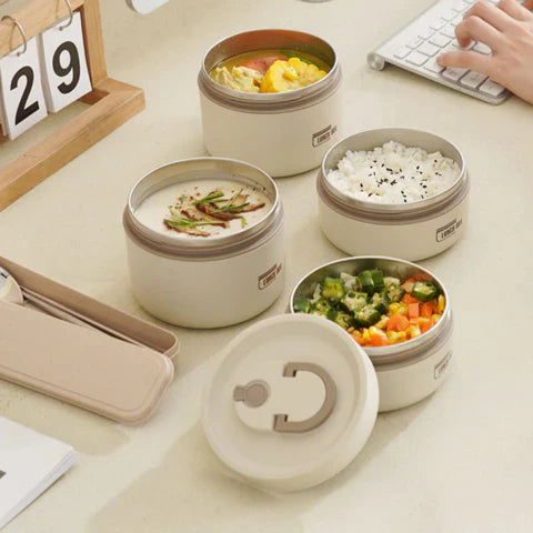Lisslune | Durable Stainless Steel Lunch Box Set | Leak-Proof, Insulated & Perfect for Professionals, Students, and Family Outings