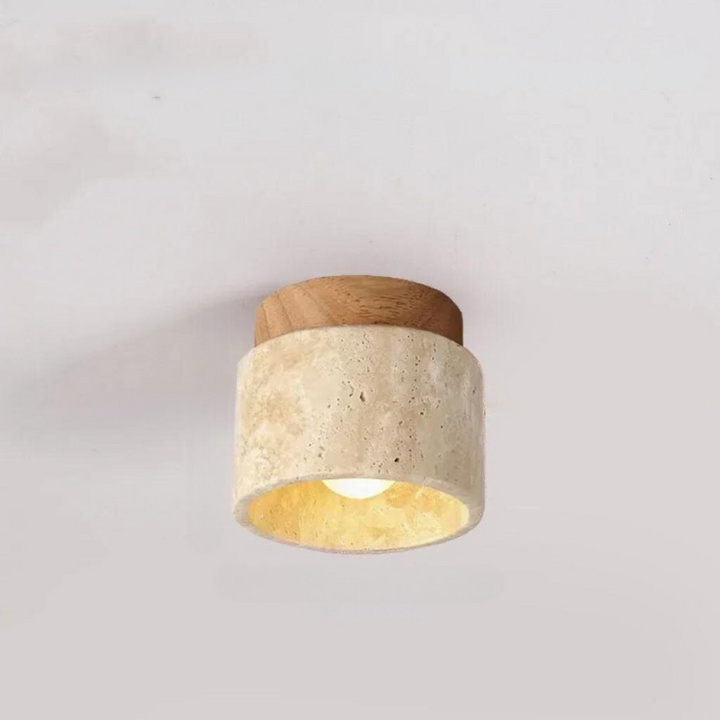 Lisslune | LysSten – Built-in travertine chandelier for hallways and staircases
