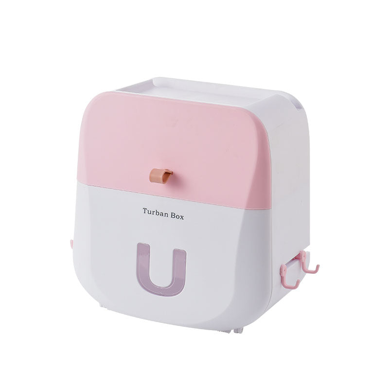 Lisslune | Waterproof & Punch-free Toilet Paper Storage Box & Shelf with Double-layer Design, Strong Bearing Capacity, One-click Opening and Hook