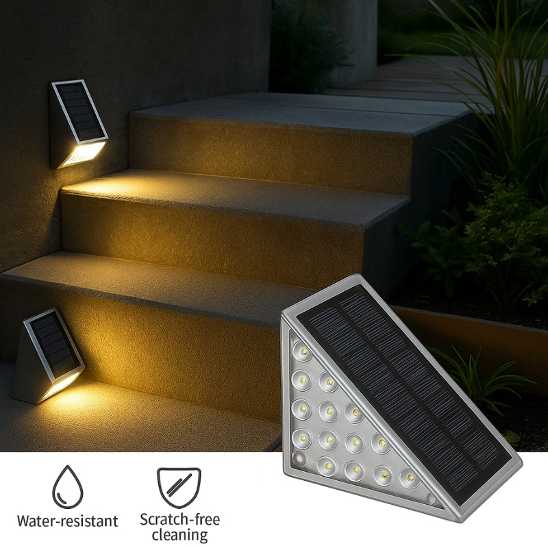 Lisslune | Outdoor Solar Stair Lights | Weatherproof, Automatic & Eco-Friendly Lighting for Safe Outdoor Spaces
