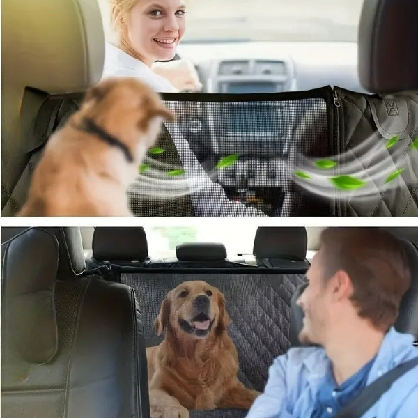 Lisslune | Dog Car Seat with Hard Bottom & Back Seat Extender for Travel | Car Seat Protection for Large Dogs