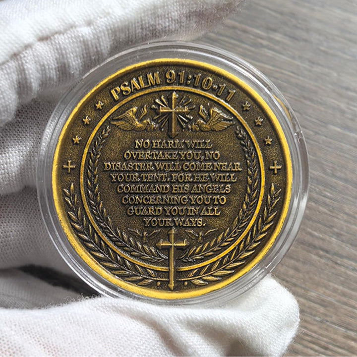 Lisslune | The Archangel Michael watches over us Challenge Coin