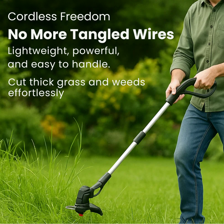 Lisslune | Cordless Grass Trimmer with High-Power Battery - Lightweight Lawn Edger for Easy Yard Maintenance