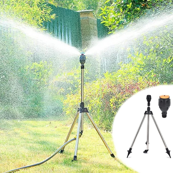 Lisslune | Automatic Rotating Garden Sprinkler with Retractable Tripod for the Garden