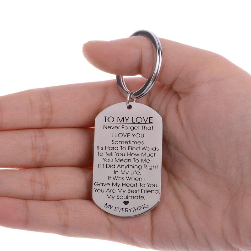 Lisslune | TO MY LOVE - Motivational keychain made of stainless steel