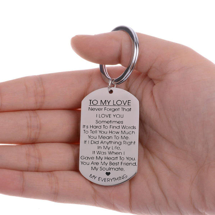 Lisslune | TO MY LOVE - Motivational keychain made of stainless steel