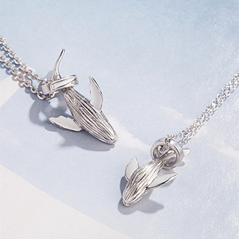 Lisslune | Whale Silver Couple Clavicle Chain
