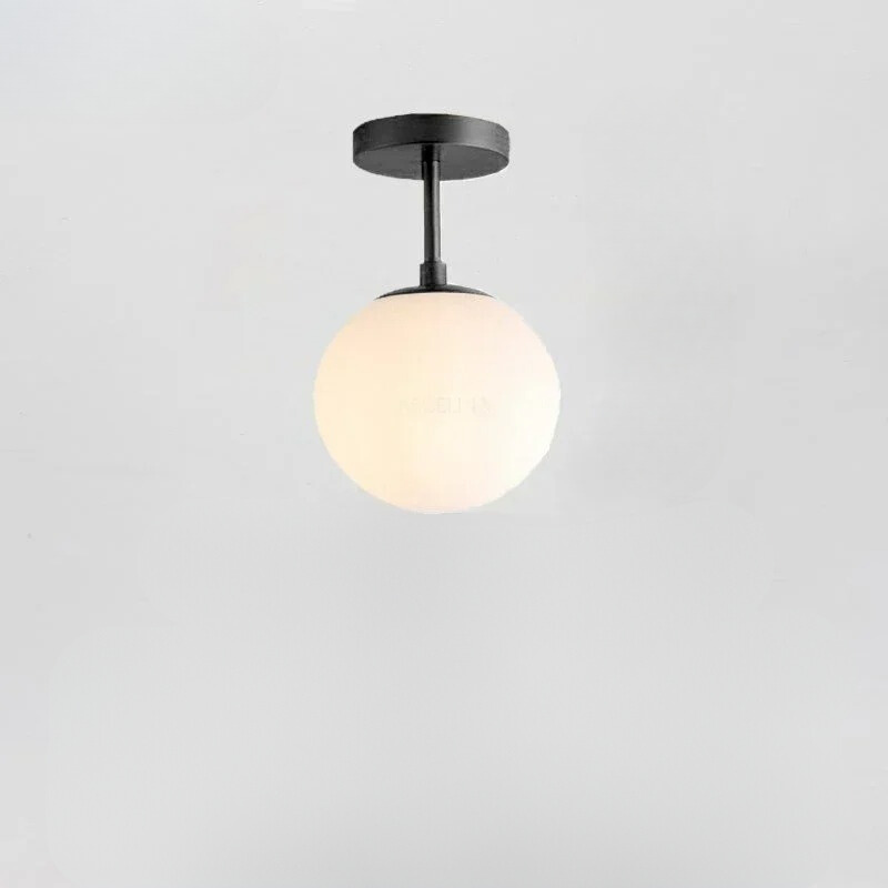 Lisslune | Ceiling light in Nordic style made of glass – Elegant white sphere for any room