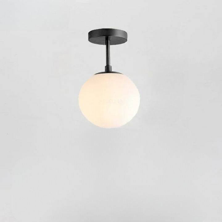 Lisslune | Ceiling light in Nordic style made of glass – Elegant white sphere for any room