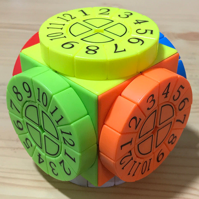 Lisslune | Hardest Magic Cube, with 6 Color Surfaces and 6 Roulette Wheels, for Kids and Adults