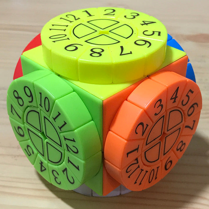 Lisslune | Hardest Magic Cube, with 6 Color Surfaces and 6 Roulette Wheels, for Kids and Adults