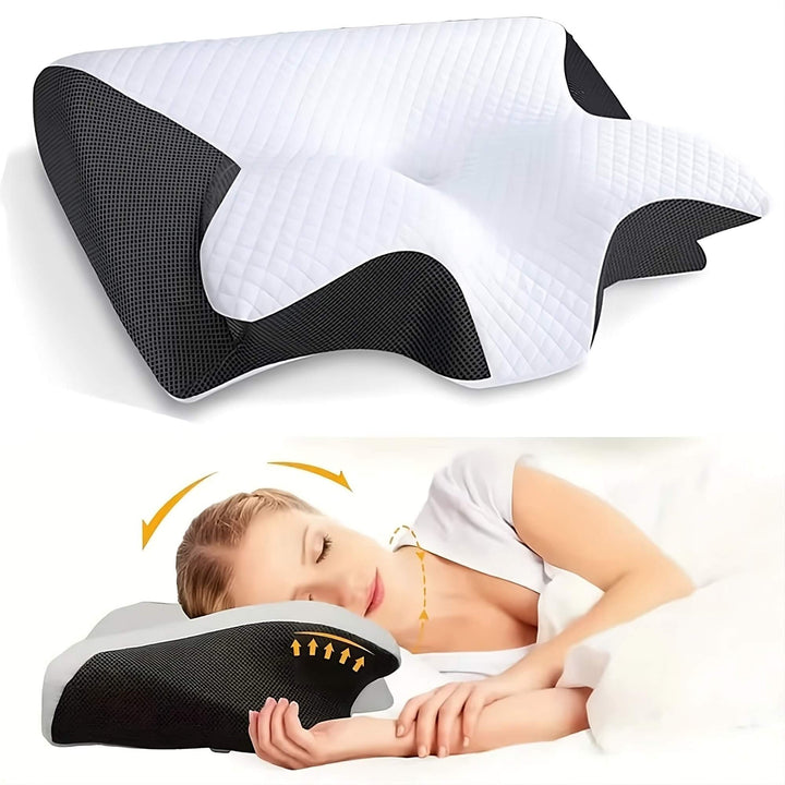 Lisslune | RelaxNeck Ergonomic Memory Foam Pillow – Support for Neck and Back
