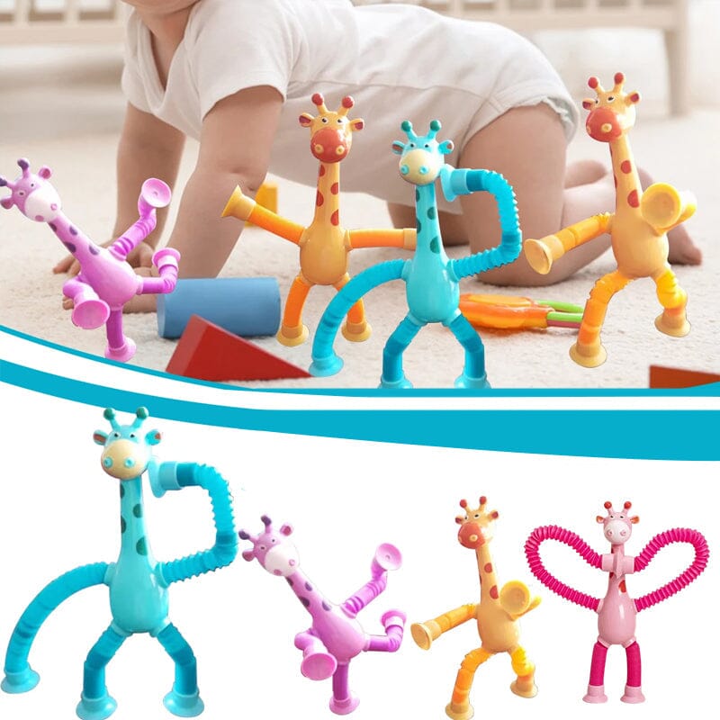 Lisslune | Telescopic Suction Cup Giraffe Toy