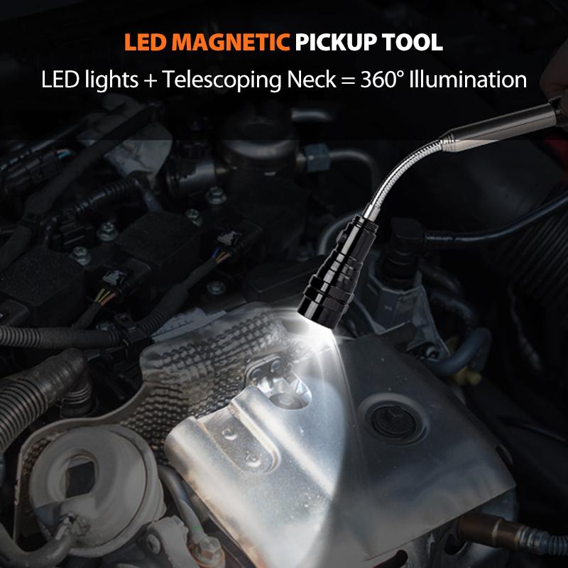 Lisslune | Telescopic Magnetic Pickup Flashlight
