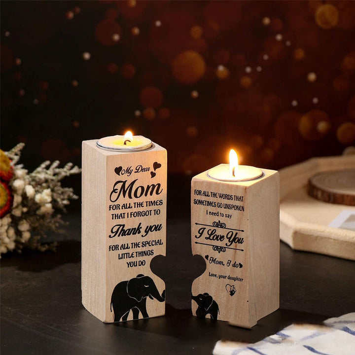 Lisslune | Creative candle holder made of wood