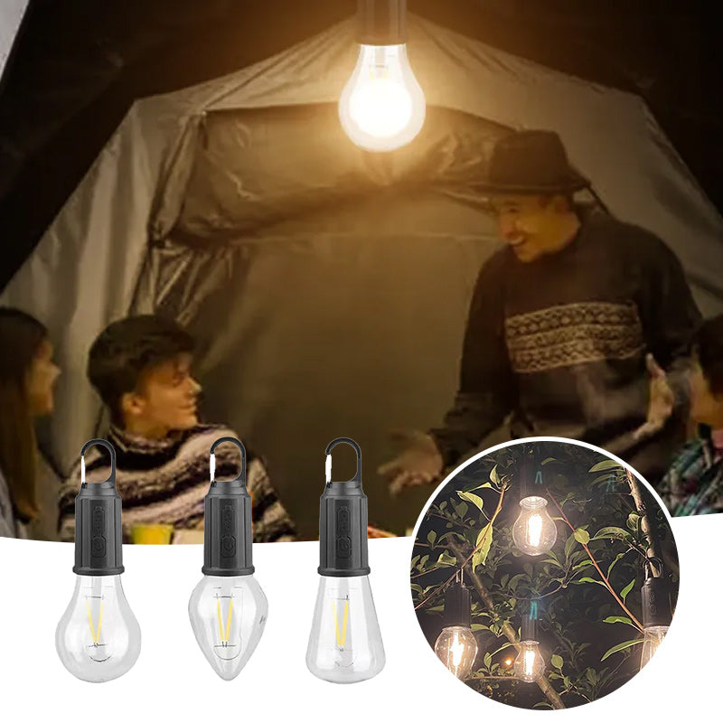 Lisslune | Outdoor Camping Hanging Type-C Charging Retro Bulb Light