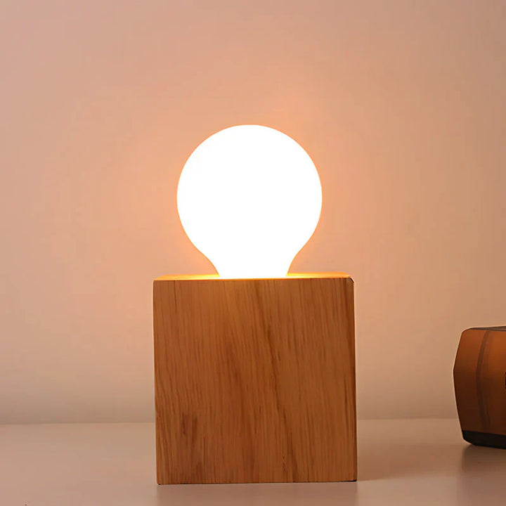 Lisslune | CozyCube - Modern Wood Bucket Lamp