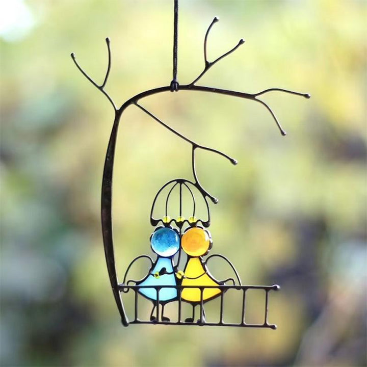Lisslune | Sun catcher, Window hanging, Stained glass art