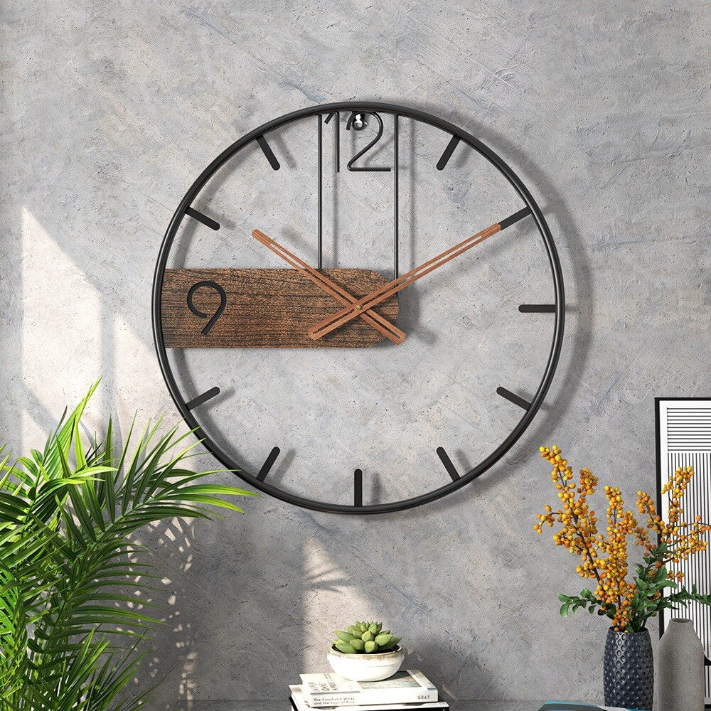 Lisslune | RusticTick - Steel and Walnut Wall Clock