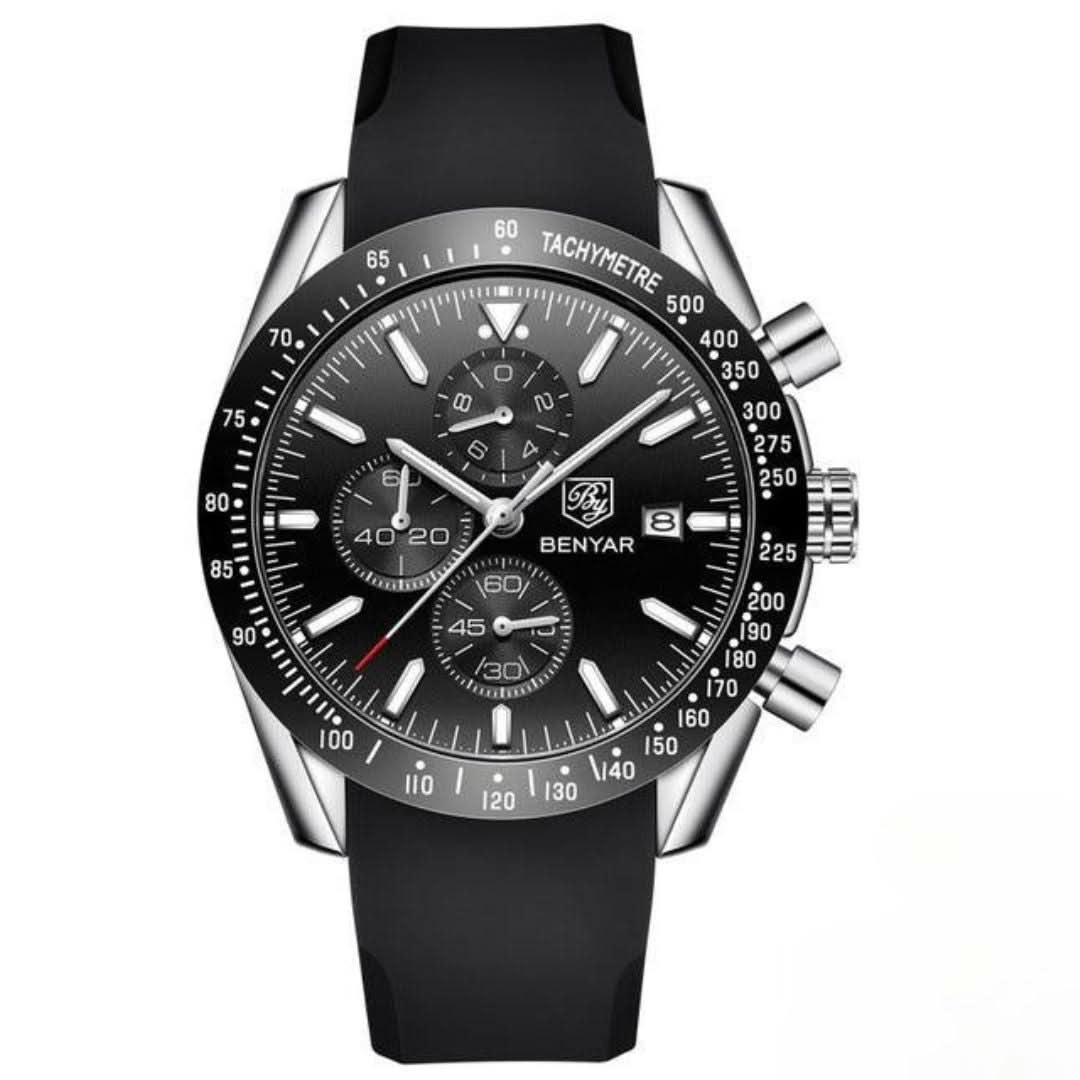 Lisslune | Men’s Waterproof Quartz Watch with Leather Strap