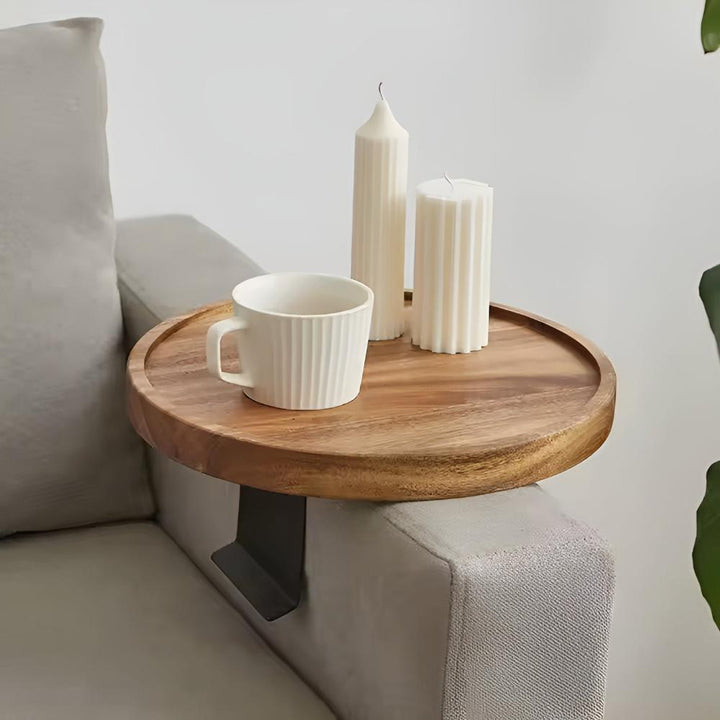 Lisslune | Sofa Armrest Walnut Tray