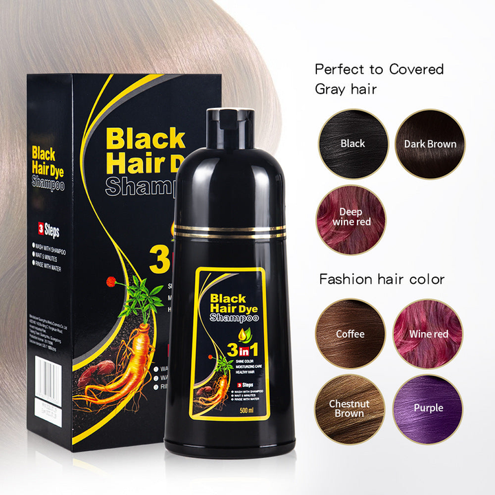 Lisslune | BLACK HAIR DYE SHAMPOO (AYURVEDIC NO SIDE EFFECT)